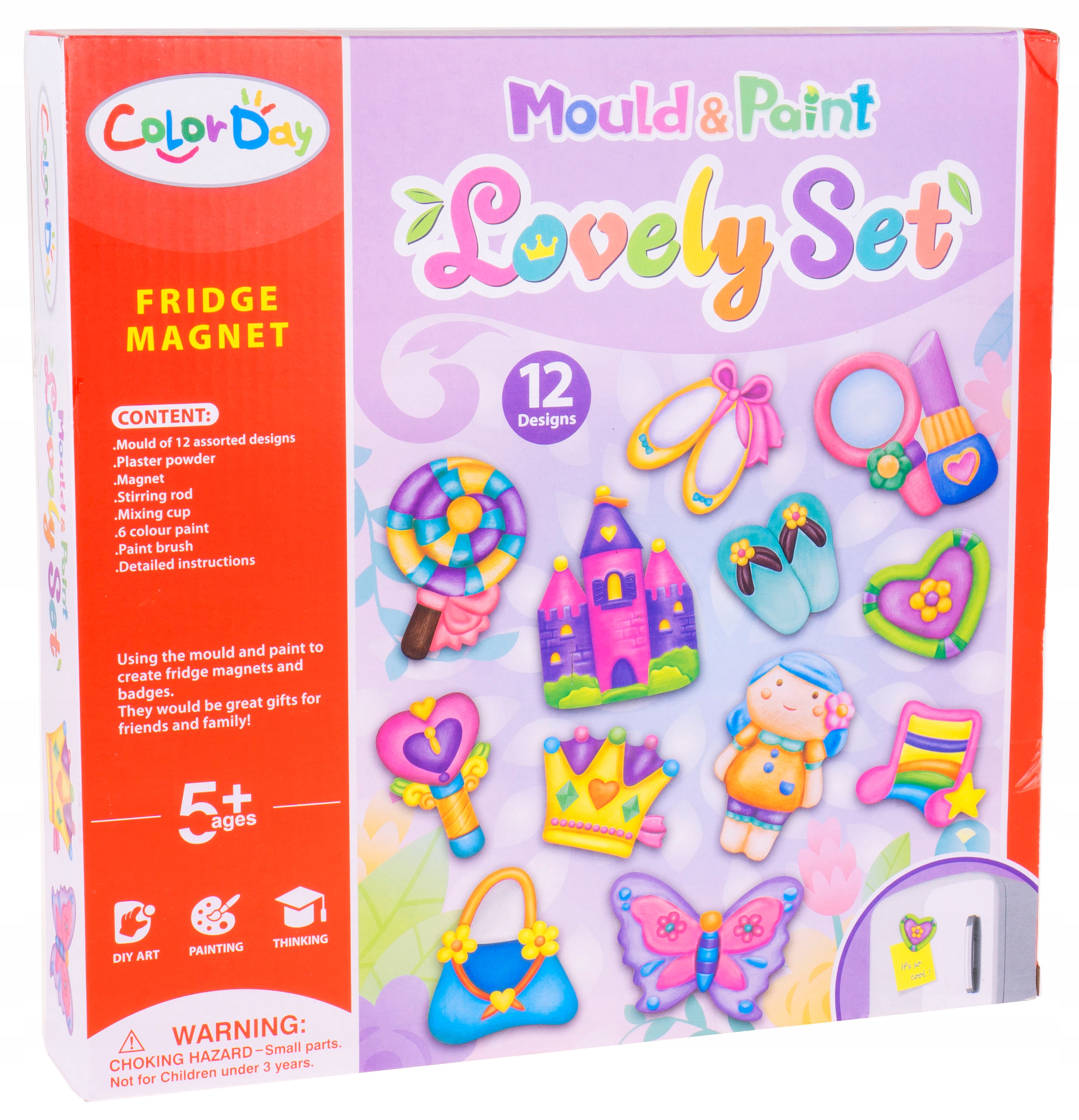 GIPSOWE MAGNESY NA LODÓWKĘ DZIEWCZYNKA ZRÓB TO SAM