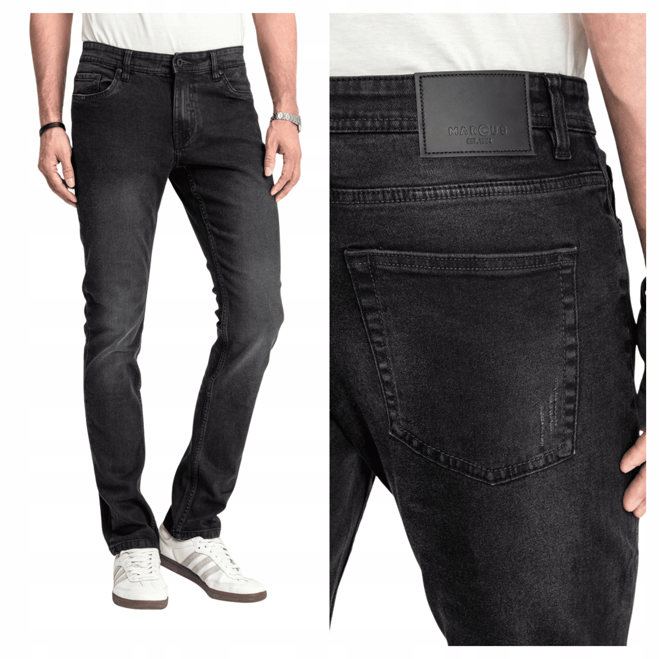Pánské džínové kalhoty Marcus Felix 2221 Black Night Wash W36 L32
