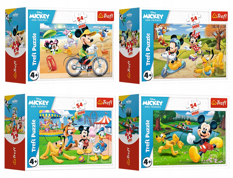 

Puzzle Myszka Miki Mini 54 elementy Trefl 4w1