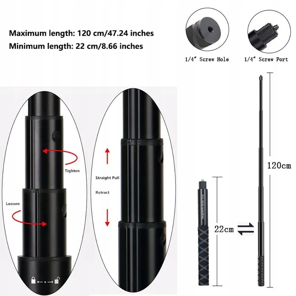 Uchwyt Motocyklowy Do Insta360 X4 X3 X2 Kamera 360 Dual Clamp Mocny NEWFUN — miniatura 6