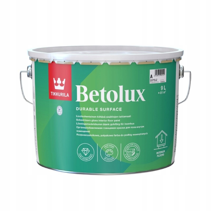 Barva Tikkurila Betolux na podlahy Báze C 9L