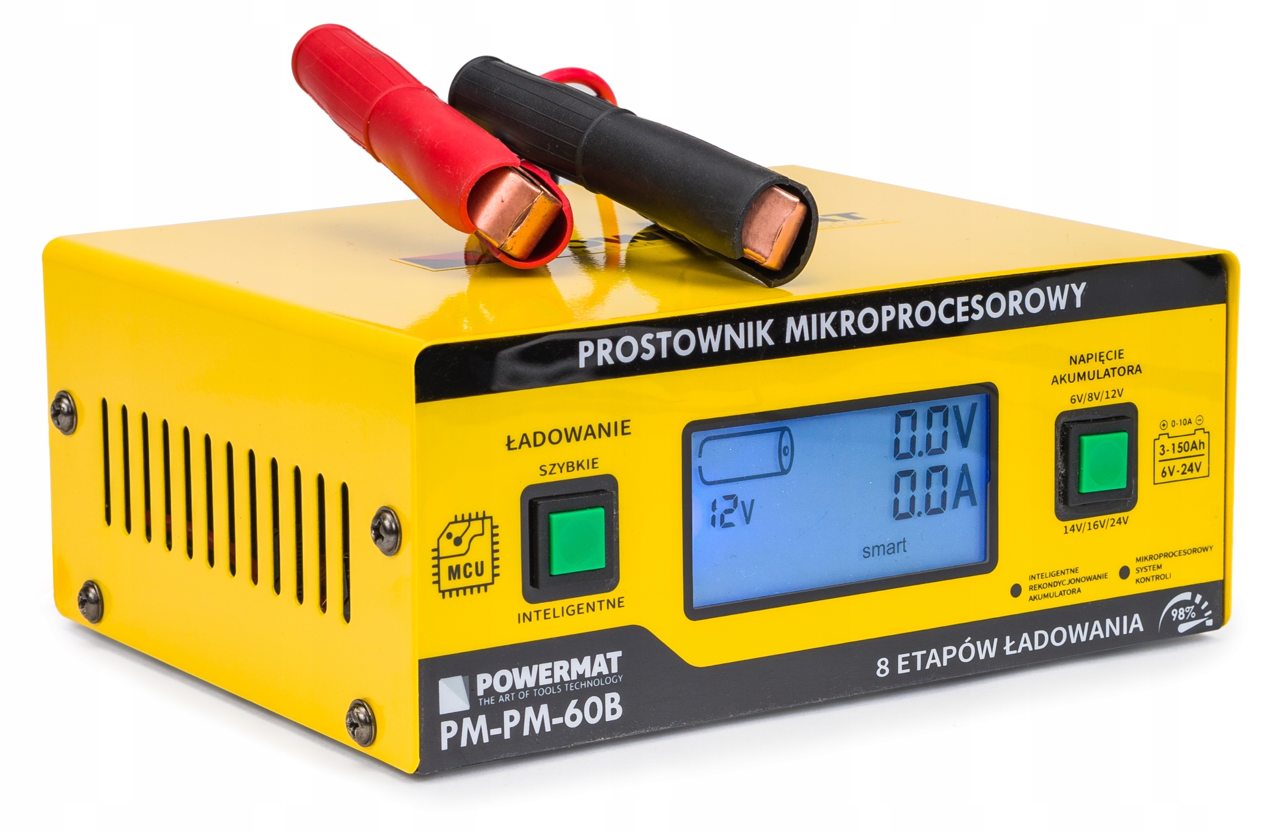 MIKROPROCESORU AKUMULATORA TAISNRAKSTS 6-24V 10A INTELIGENT POWERMAT Zīmols Powermat