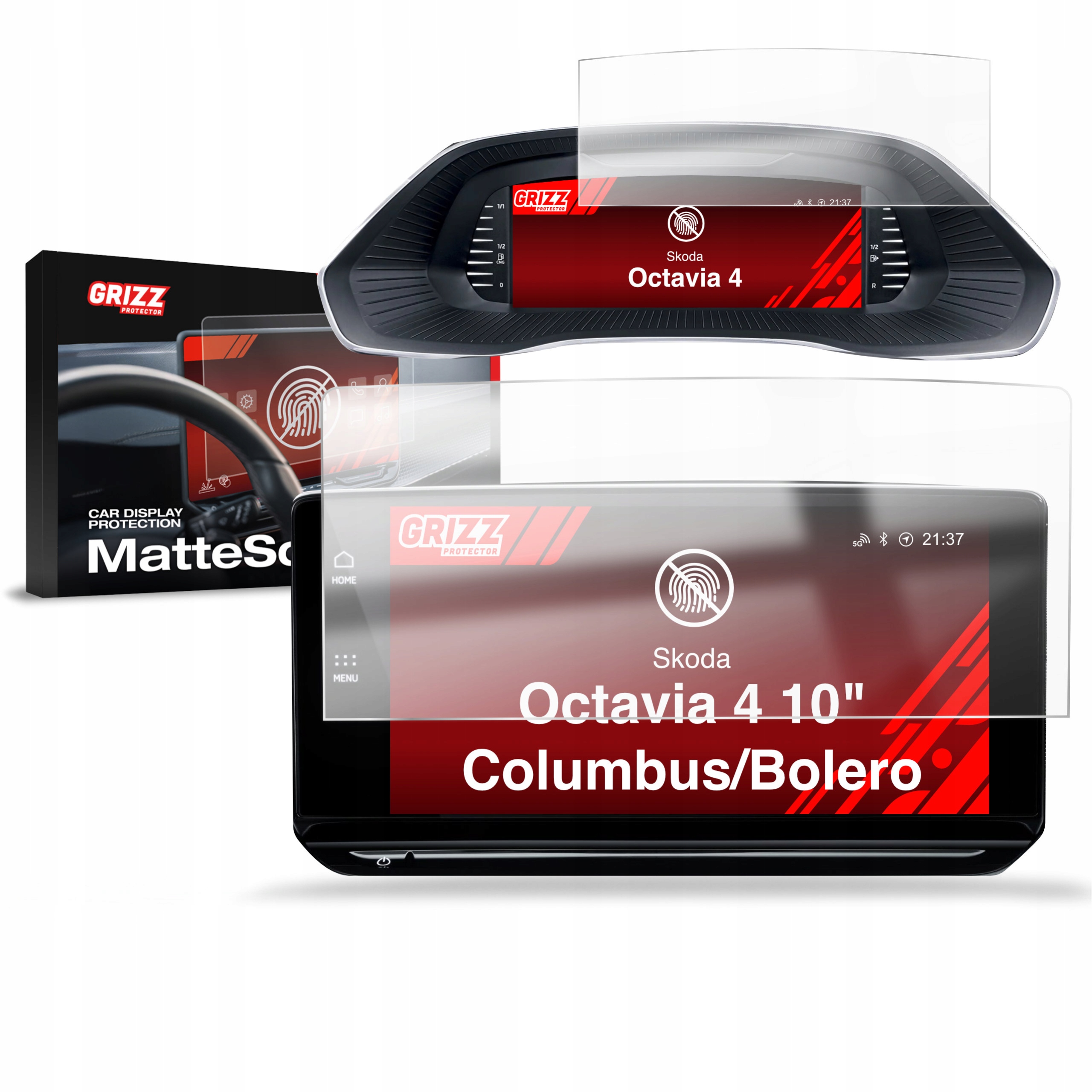 2w1 Folia Antyodciskowa do Skoda Octavia 4 10" Columbus/Bolero (2019-2024)