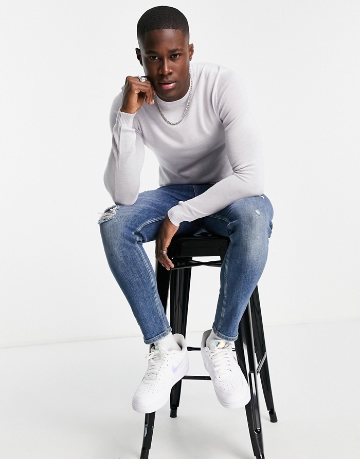 

Aso Design Cienki Sweter Długie Rękawy (M)