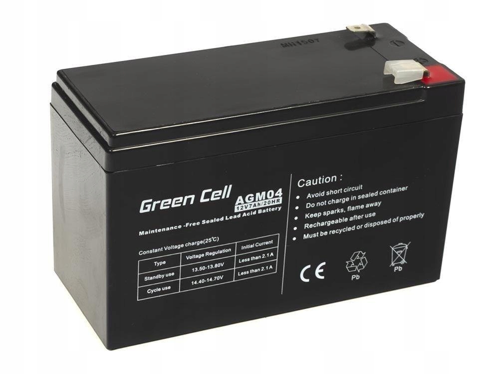 

Green Cell Akumulator Żelowy AGM04 12V 7AH
