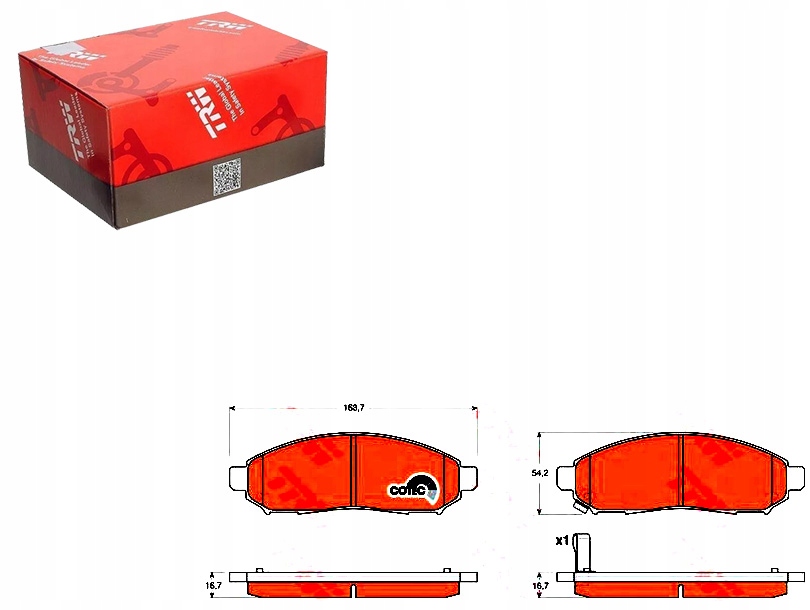 Brzdové Destičky Nissan Přední Navara 05- Trw Asistent Kolize #34