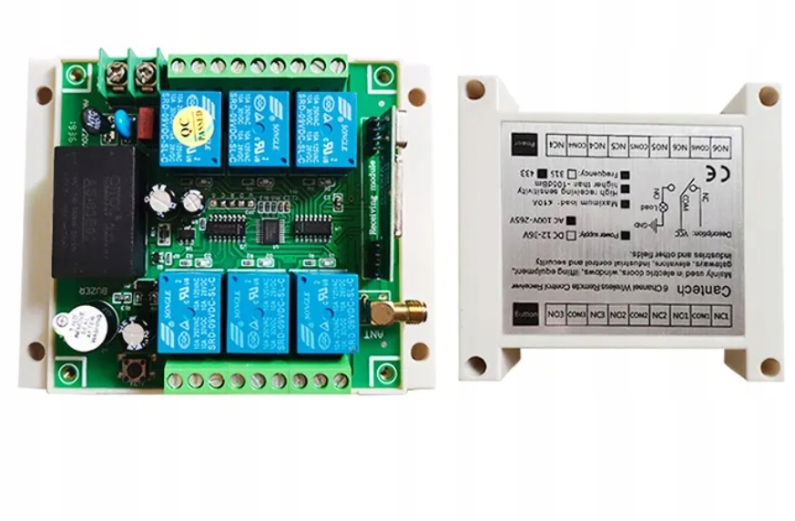 Przekaźnik 6CH z pilotem RF 433Mhz 230V Rodzaj przekaźnik