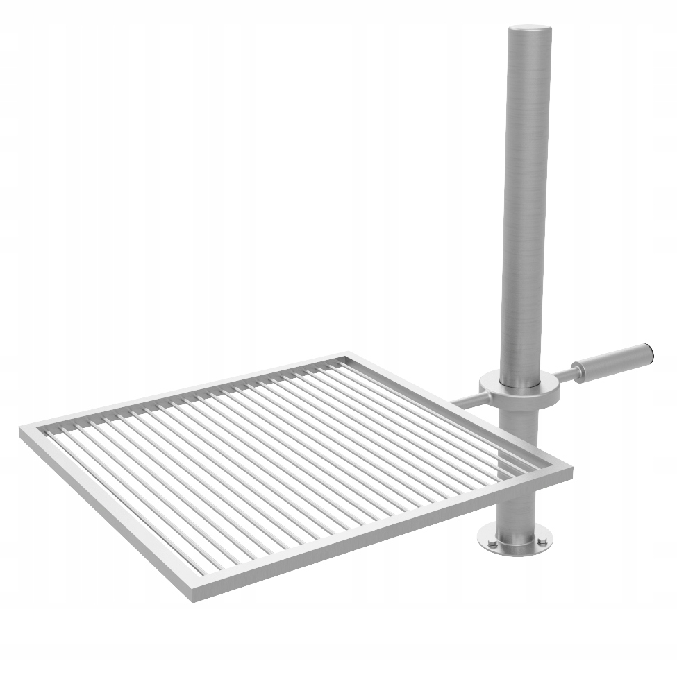 Nerezový grilovací rošt pre záhradné ohnisko, nastaviteľný, ohnisko 60 cm