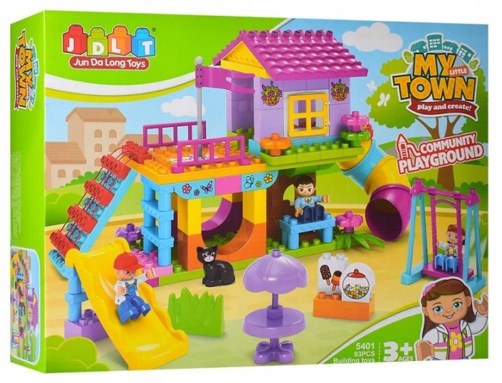 

Klocki Jdlt 5401 Plac Zabaw ze zjeżdżalnią 93 el.