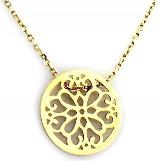 zlatá celebrita 585 řetízek zlatý 14karátové prolamované kolečko kroužek přívěsek