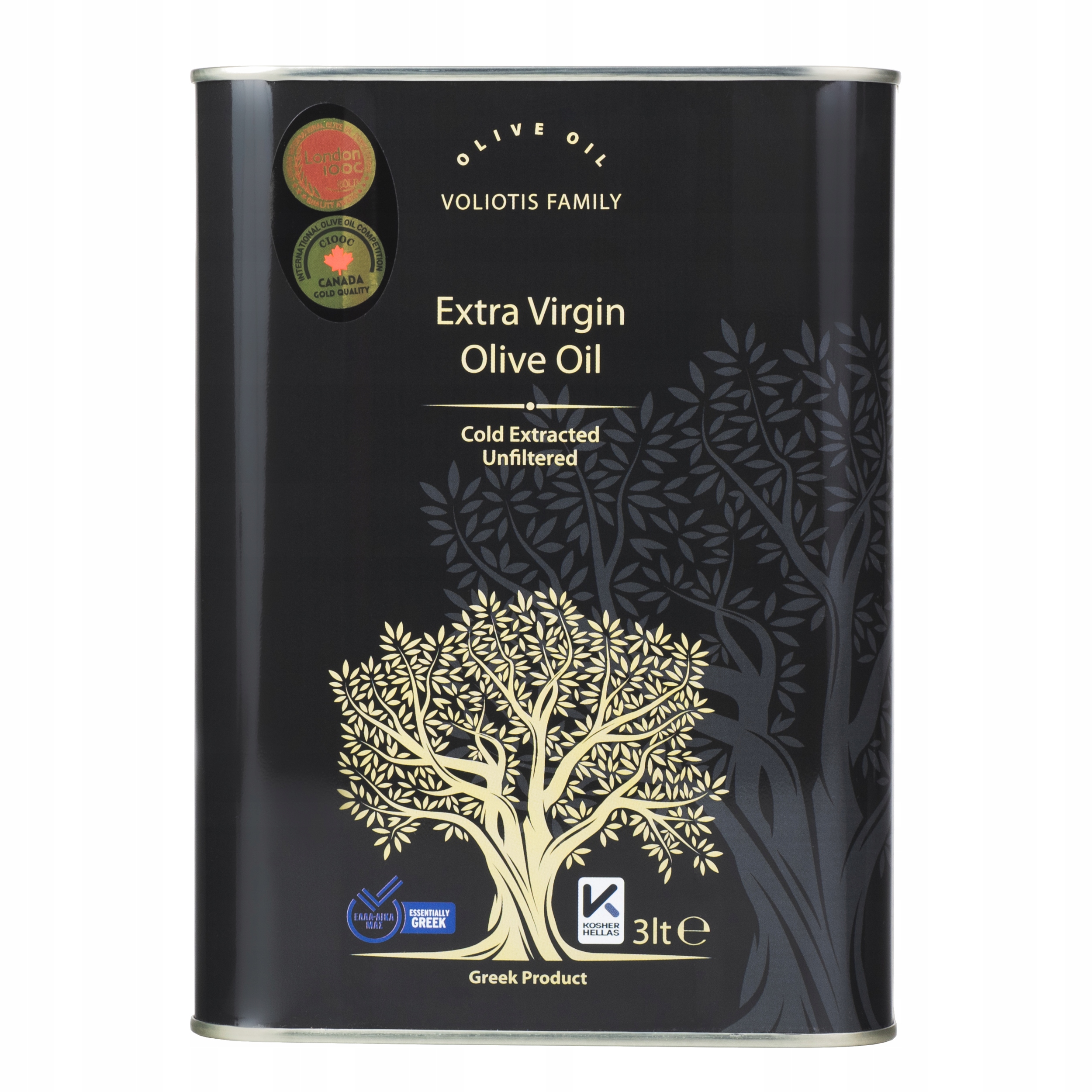 Oliwa z Oliwek Extra Virgin Voliotis Family 3000 ml Puszka 3L z Grecji