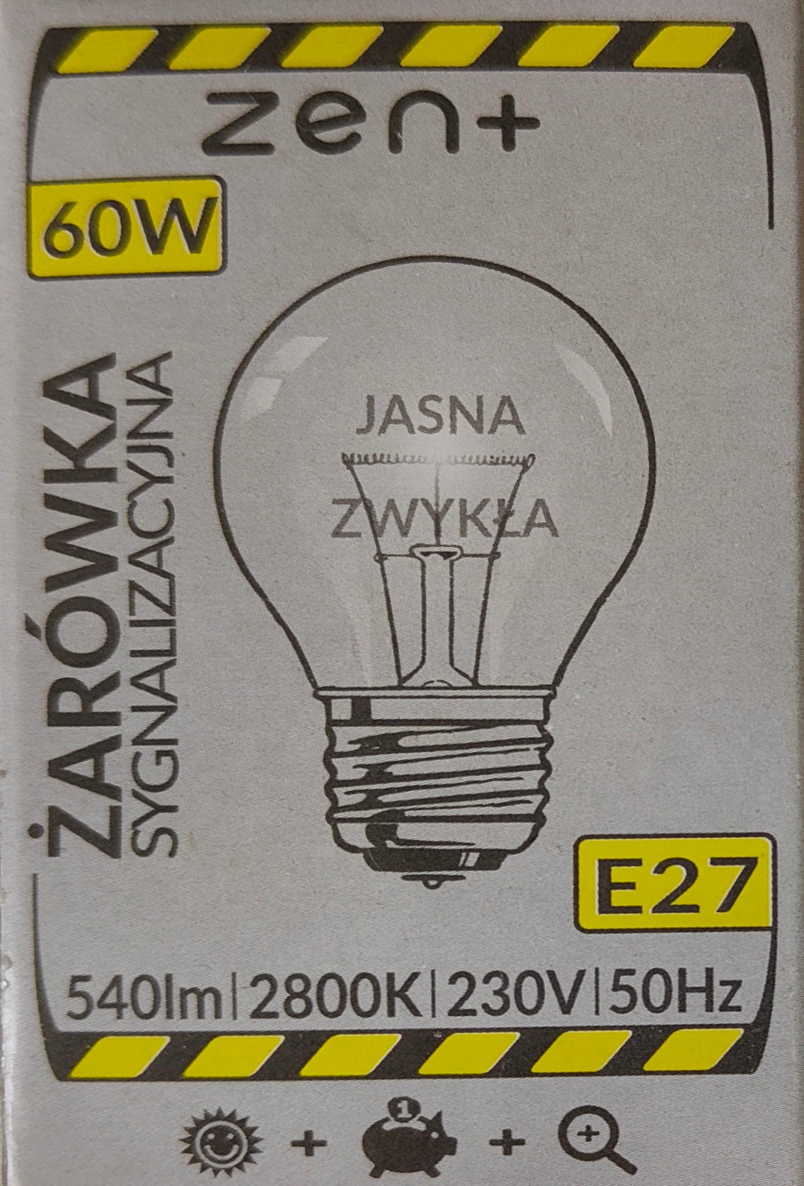 

Żarówka E27 sygnalizacyjna bańka 60W 540lm