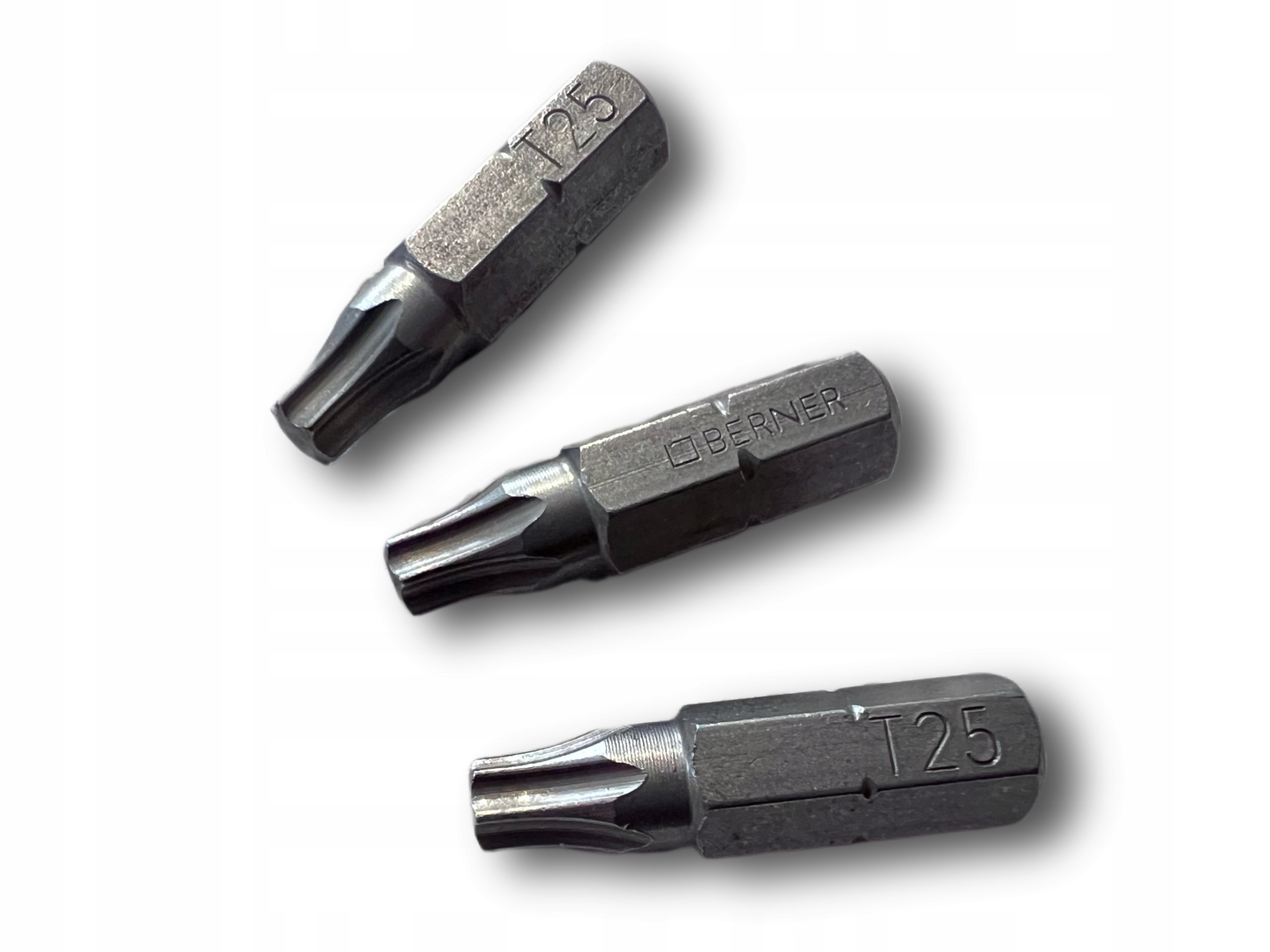 Bit udarowy Torx T25 TX25 x 25mm 1/4 końcówka BERNER 3szt