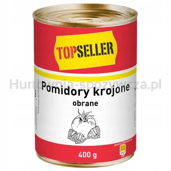 Topseller Rajčata krájená, oloupaná v rajčatovém džusu 400 g