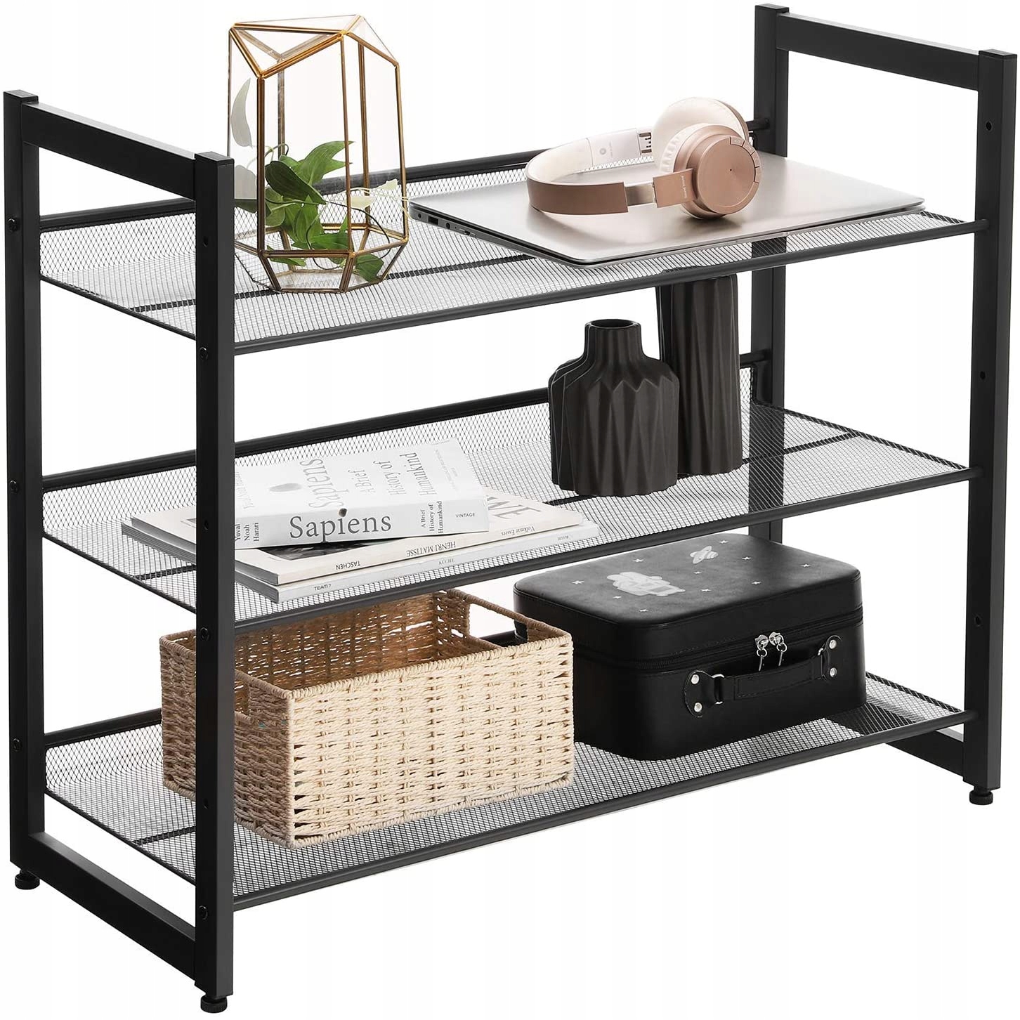 

Szafka na buty czarna metalowa 62 cm industrialna