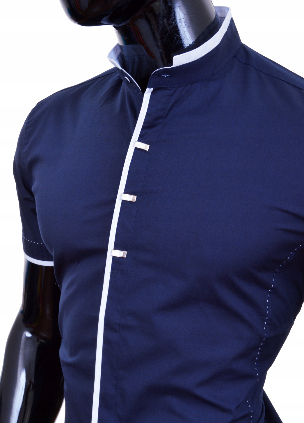 Koszula Męska Stójka Ślub Wesele Elegancka Prezent Rozmiar S