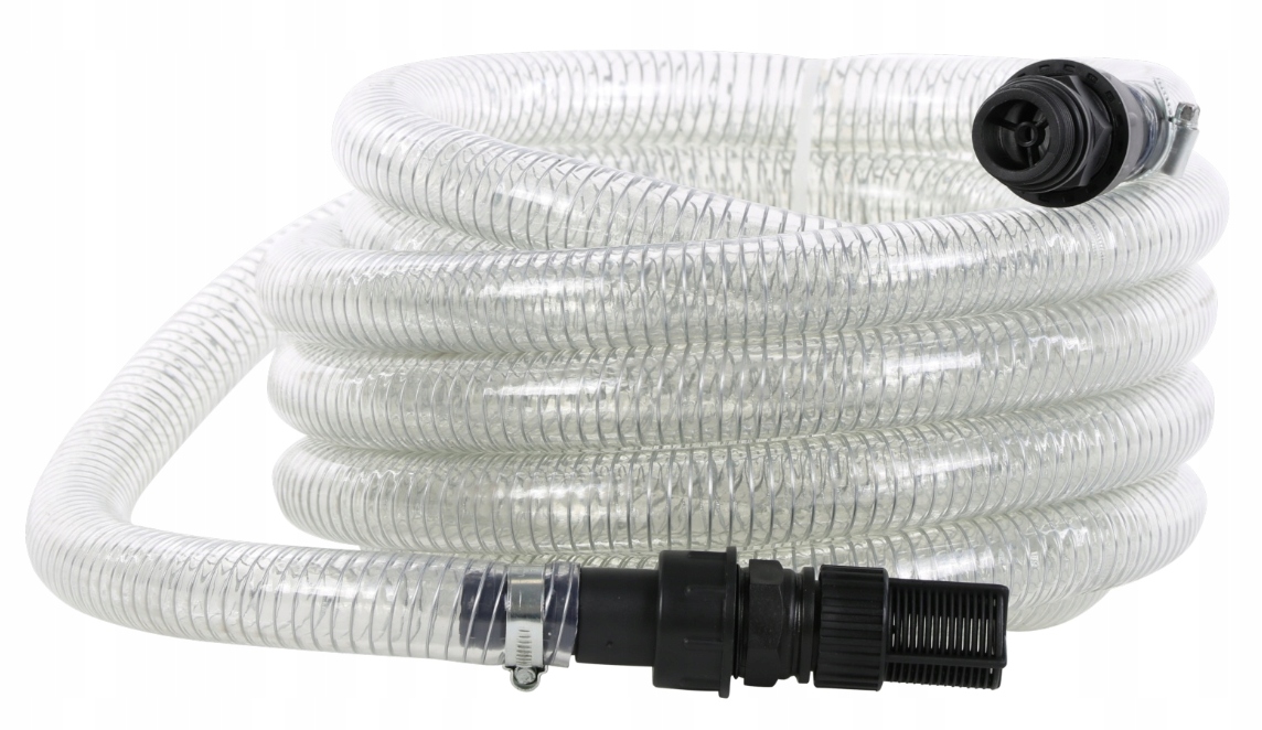 WĄŻ SSĄCY DO POMP I HYDROFORÓW 7m Z ZAWOREM 1 CAL