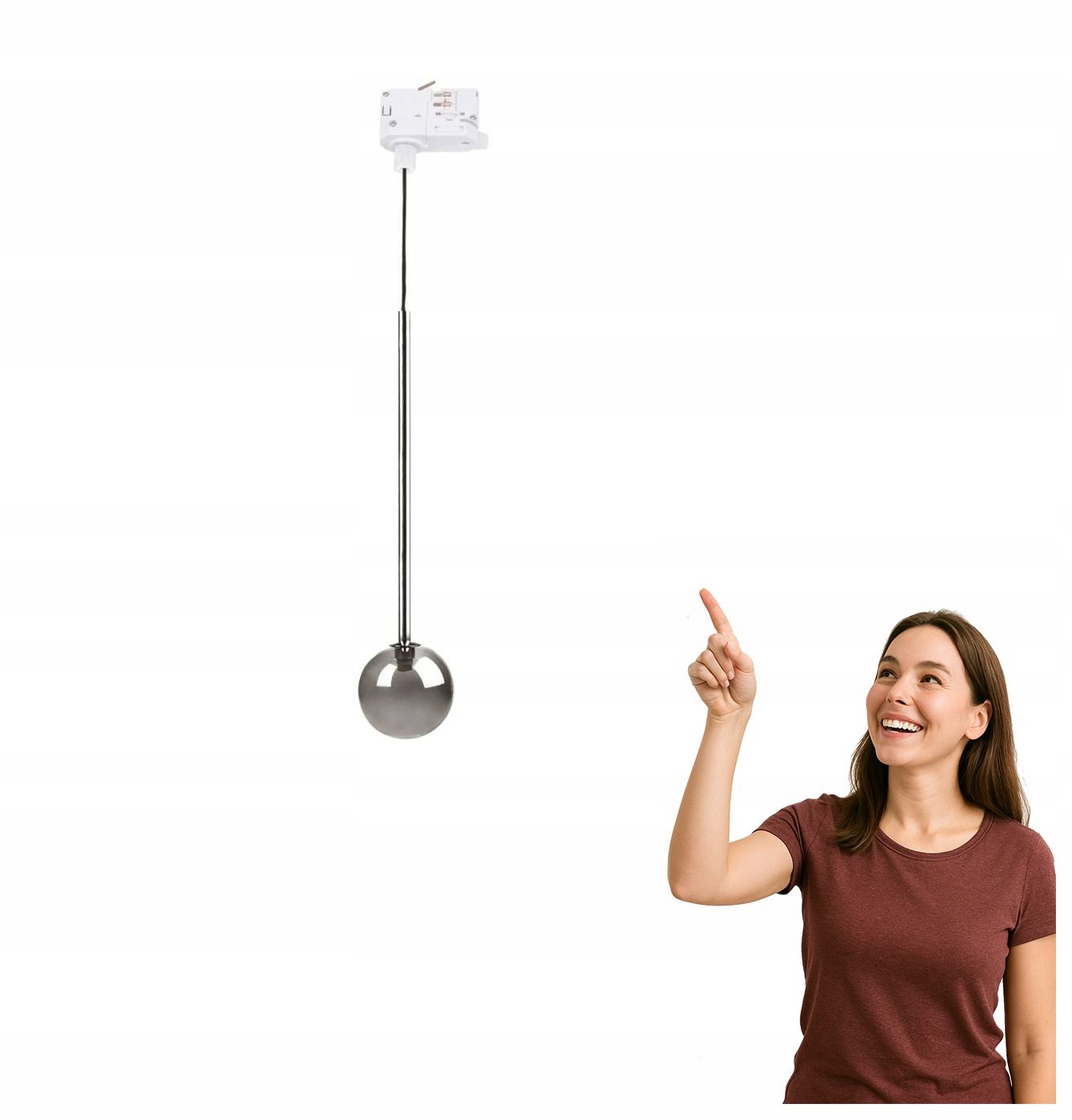 3-fázová závesná lampa Luna 1 9040WH Zuma Line