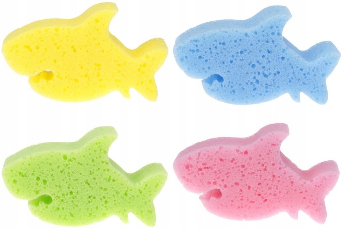 GĄBKA MYJKA KĄPIELOWA DO CIAŁA DLA DZIECI REKIN KOLOR MIX - 1 SZTUKA