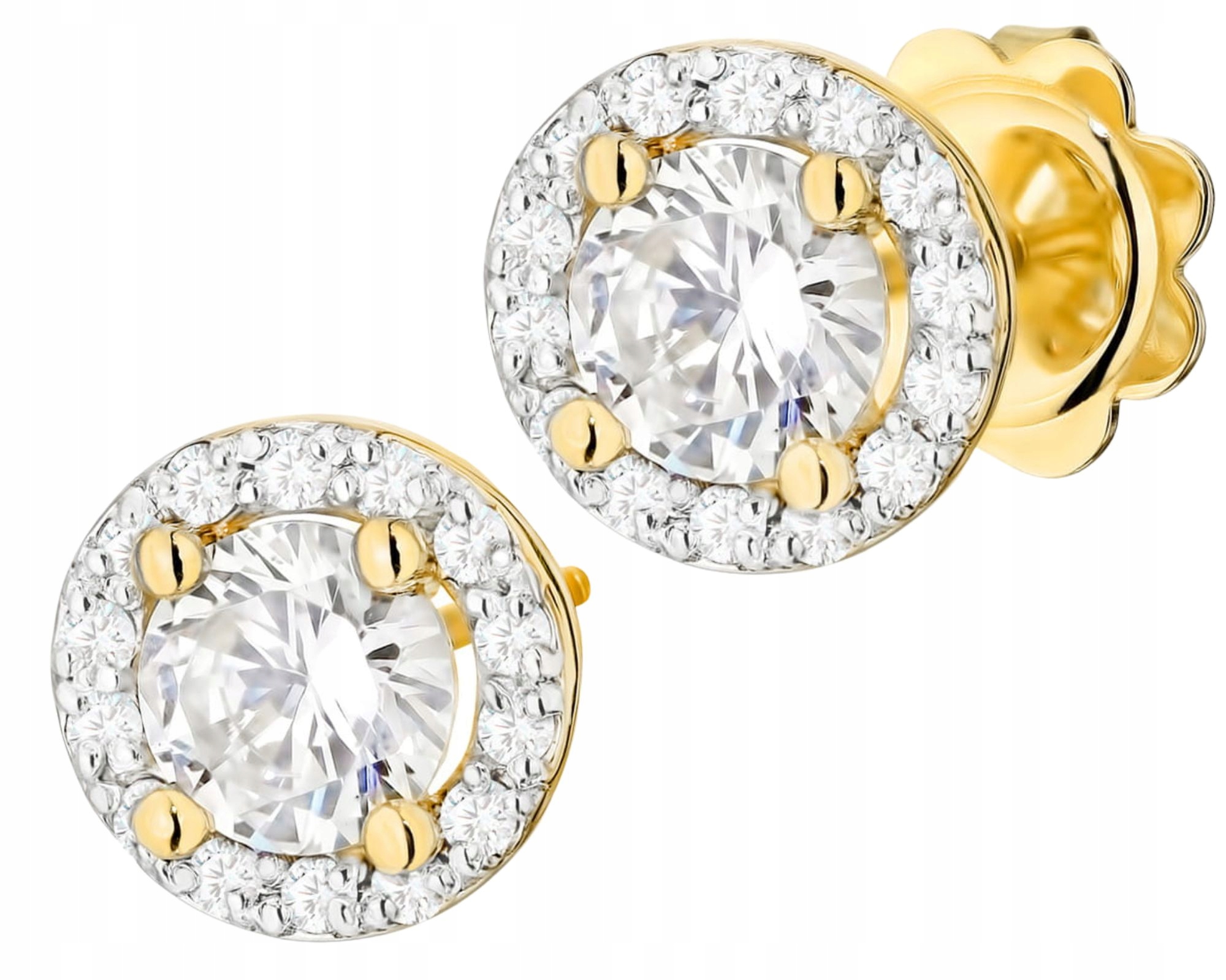 Fenoménní Náušnice S Laboratorními Diamanty Ryzosti 585 Na Tyčince