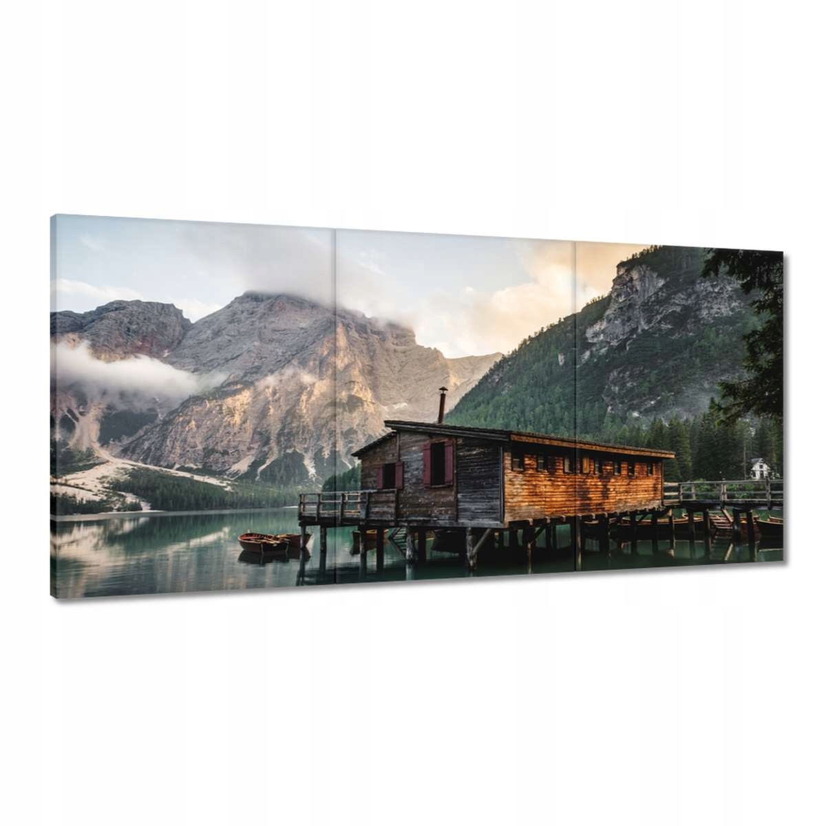 Obrazy 120x60 Horský přístav, lodě