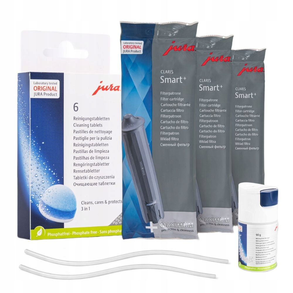 Set Do Kávovaru Jura Care Kit V3 3X Filter Tabletky Rúrky Na Mlieko
