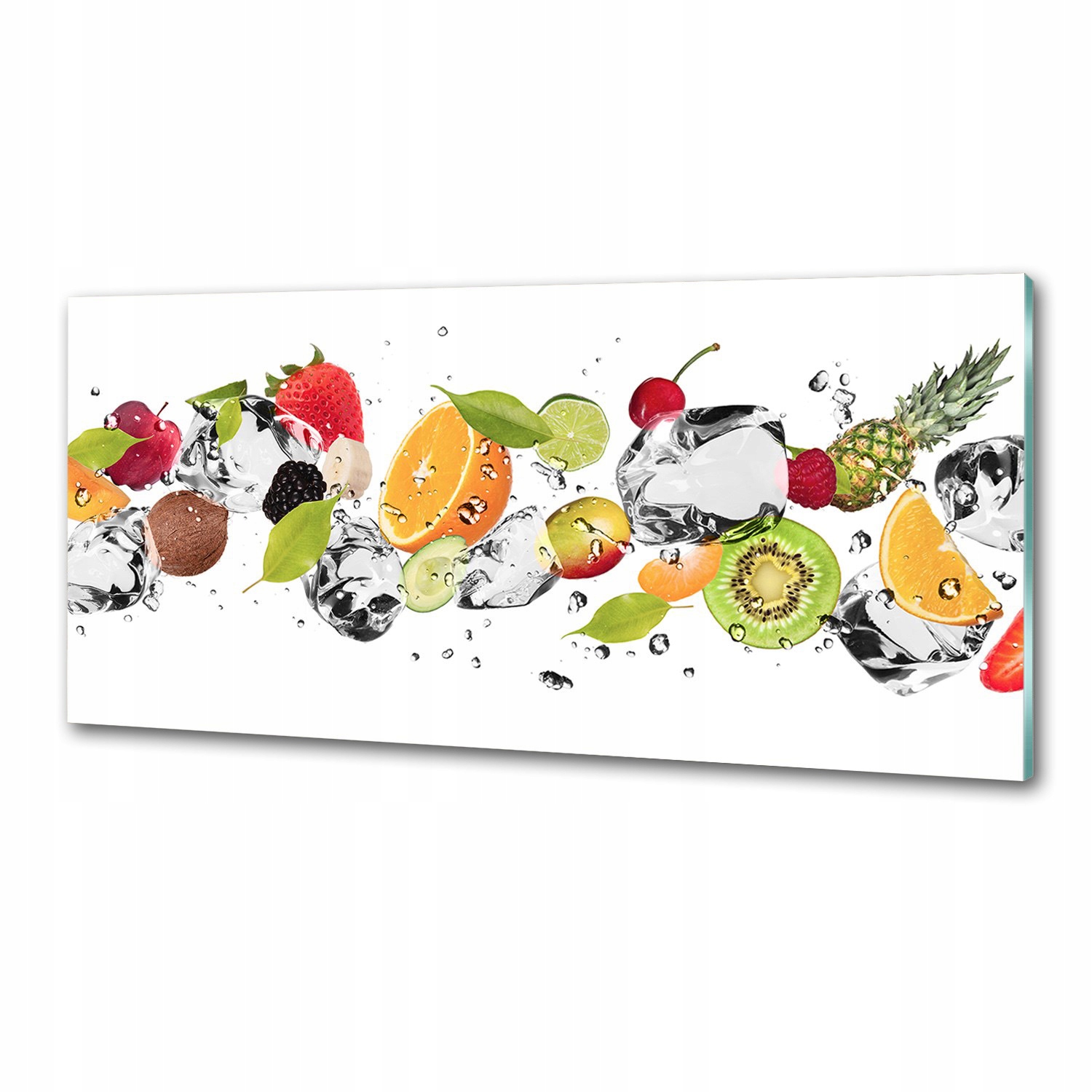 Panel dekor sklo Ovocie a voda 125x50 cm Lepidlo