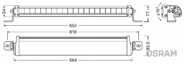 OSRAM LIGHTBAR FX500 SP LAMPA DALEKOSIEZNA LED Part number LEDDL104 SP