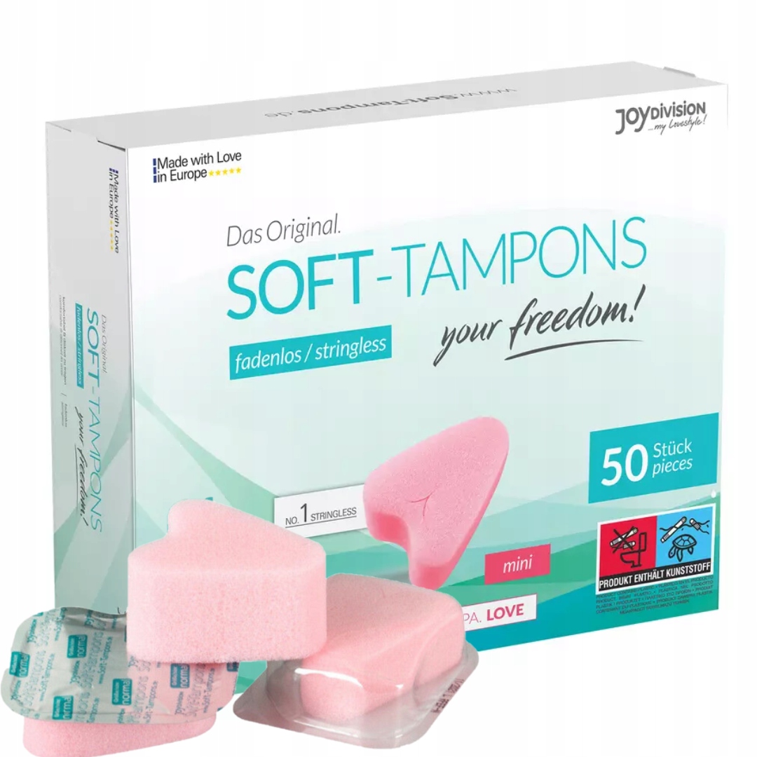 JoyDivision Tampony Bez Sznurka Sportowe do Współżycia Pływania Mini 50szt