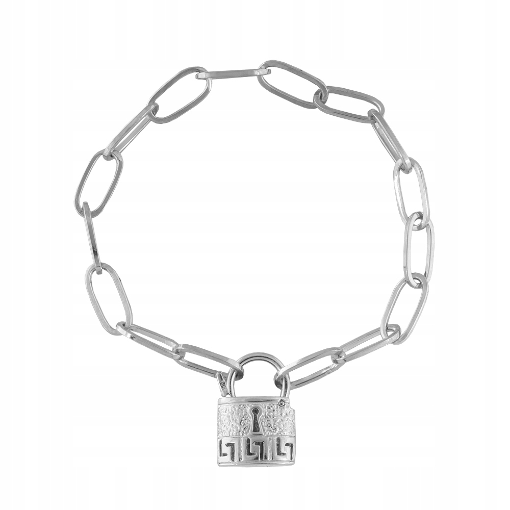 Stříbrný náramek Zámek