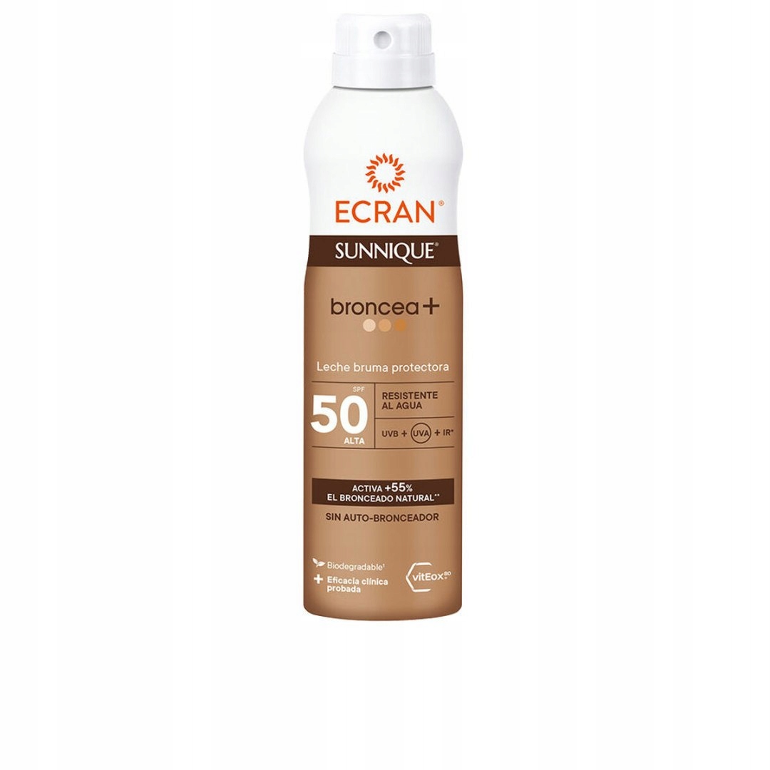 Ochranná mlha proti slunci Ecran Sunnique Broncea+ Spf 50 250 ml Balsa