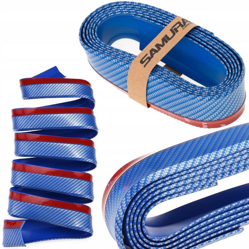 DOKŁADKA DO ZDERZAKA TAŚMA OCHRONNA 2,5M NIEBIESKA TUNING