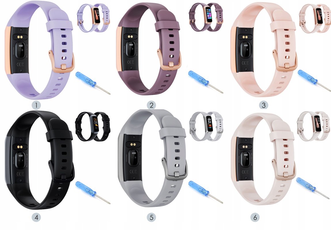 SMARTWATCH ZEGAREK PULS DAMSKI FIT AMOLED #2PASKI Szerokość koperty 17 mm