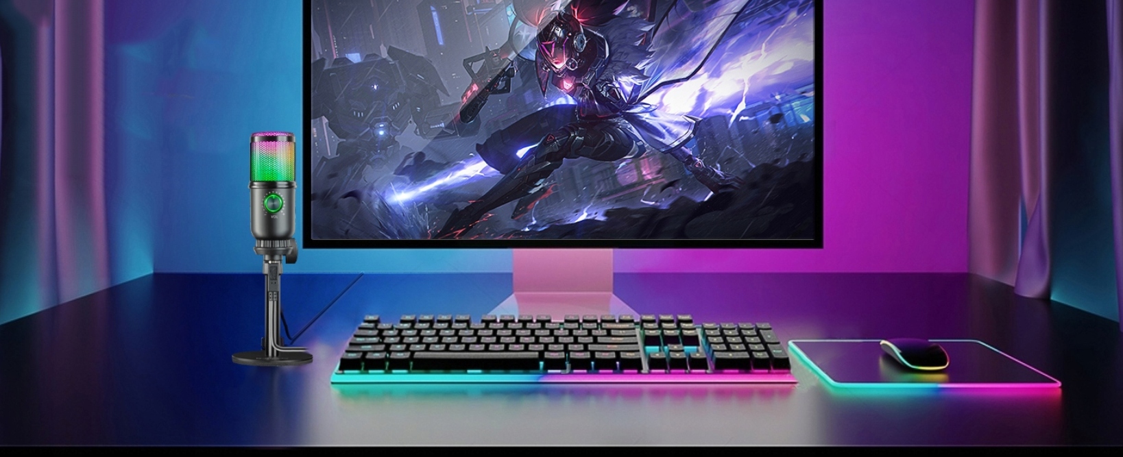 MIKROFON DEFENDER GLOW GMC 400 RGB STREAMING — 22