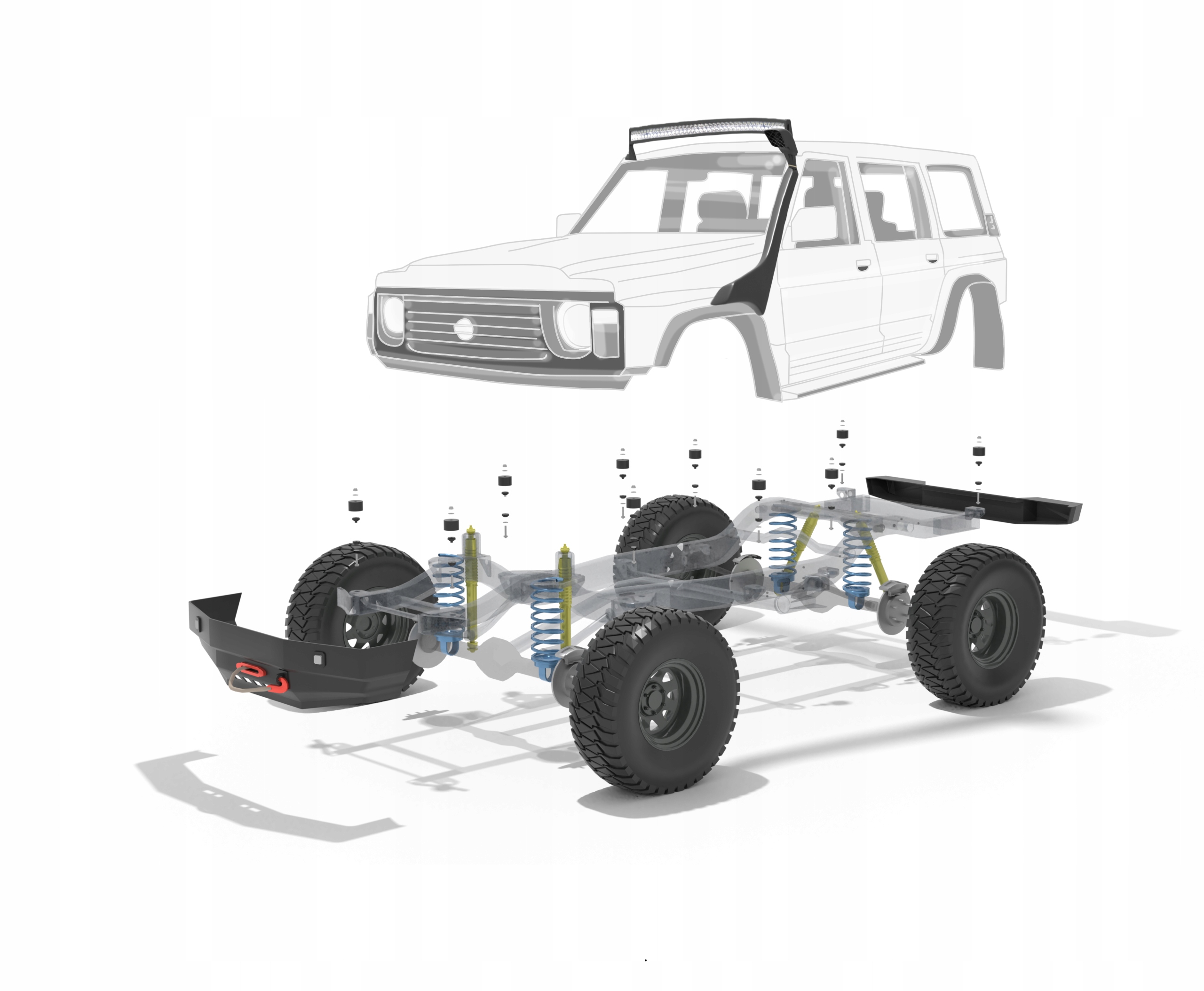 Nissan Patrol Y60 5D Body Lift 2 Lift 5cm