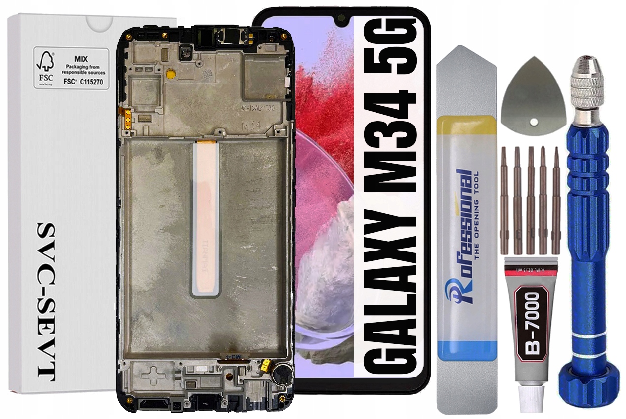Displej Pro Samsung Galaxy M34 5G M34 Originál Oem Obrazovka +rámeček