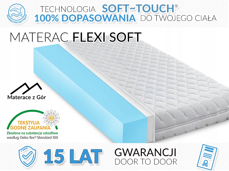 60x120 PIANKOWY MIĘKKI MATERAC DZIECIĘCY 16 CM Marka EuroMattress