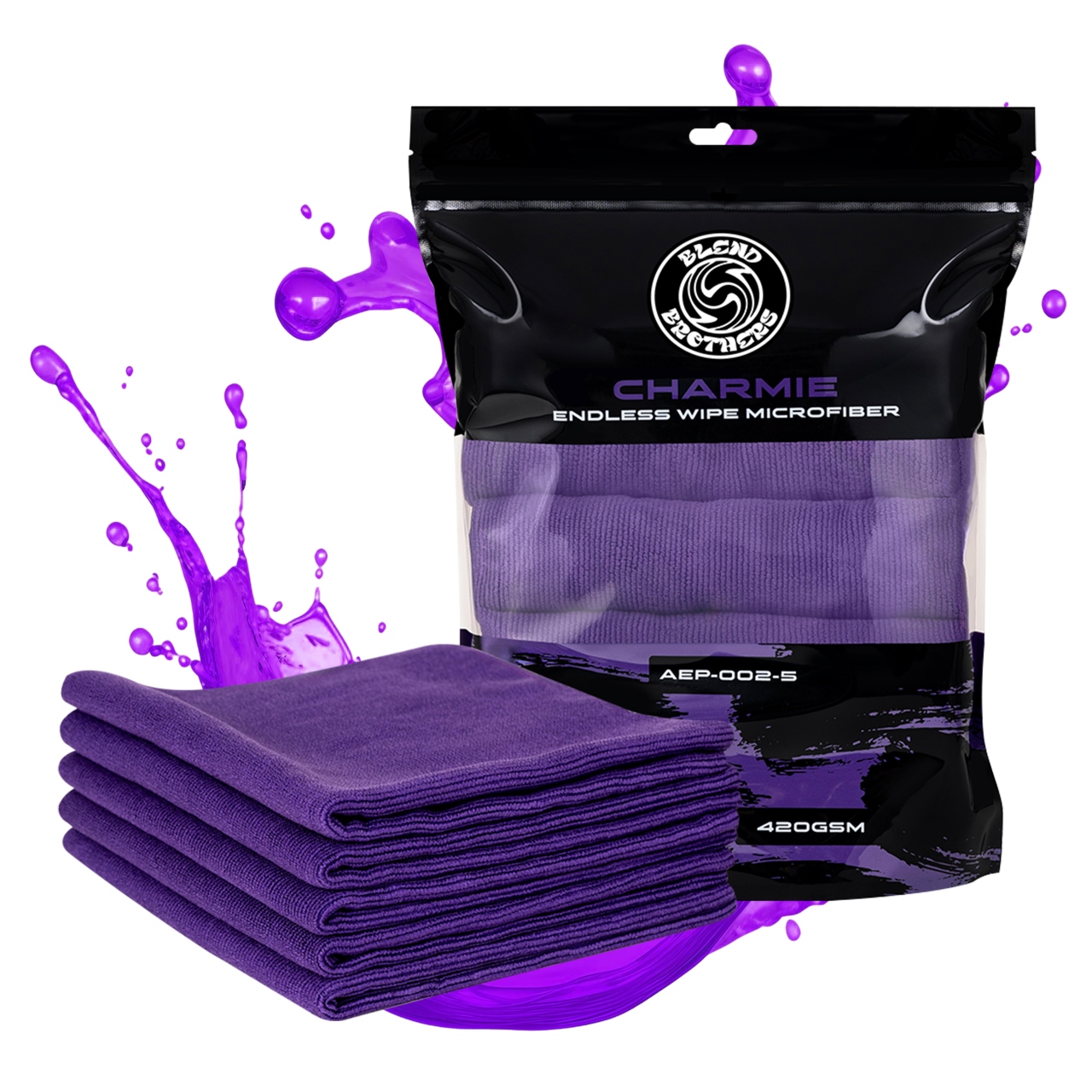 Mikrofibra Ściereczka Krótkie włosie 40x40cm 420gsm Charmie 5szt.