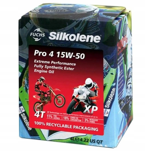 

Olej Silkolene Pro 4 15W50 Xp 4T 4L Syntetyk