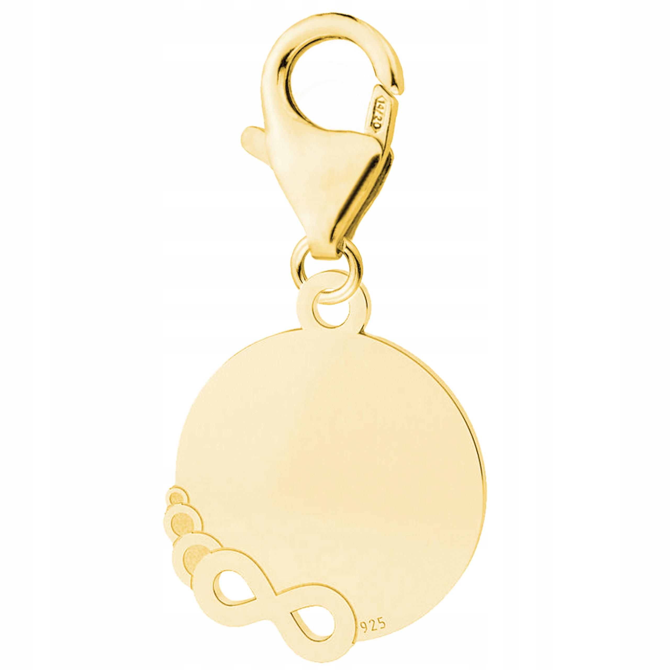 Zlatý přívěsek s nekonečnem Plech nekonečna Stříbro 925