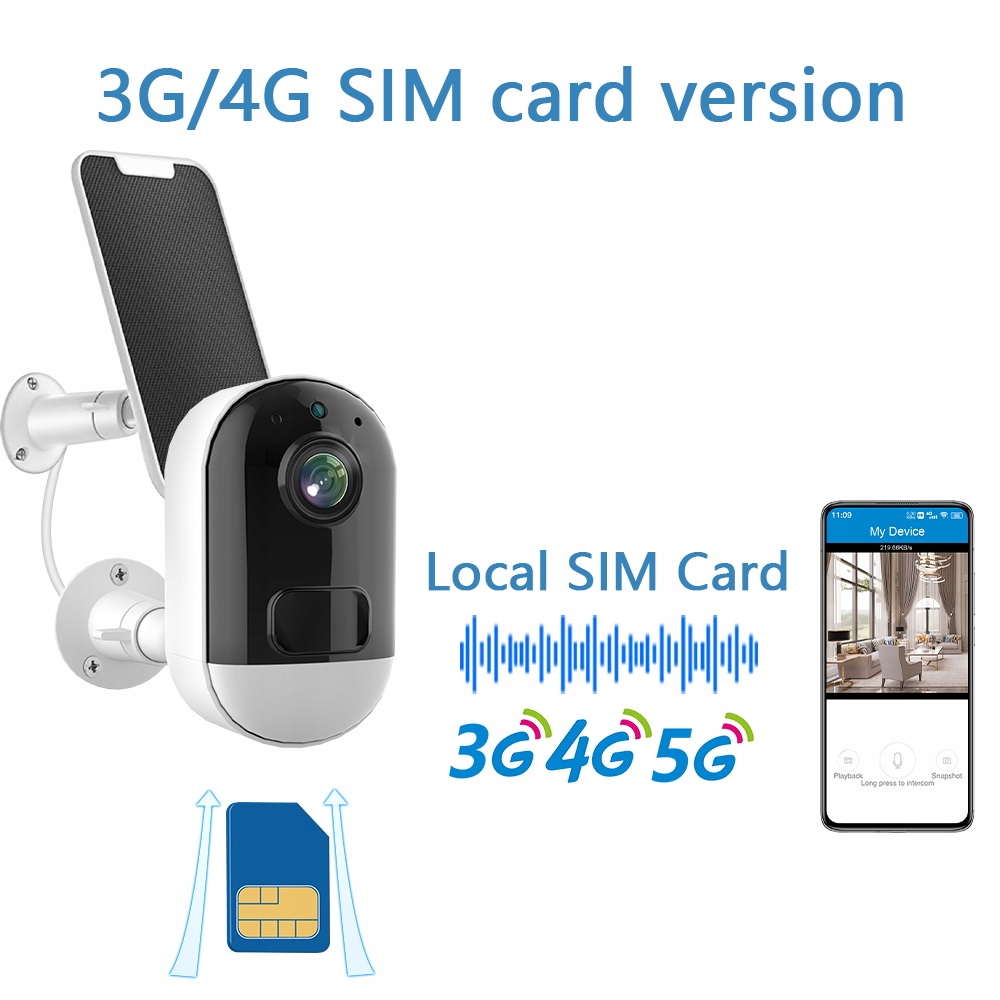 Kamera 5MPX FULL HD GSM SIM 4G Bateria 4G 5G LTE Klasa szczelności kamery IP67