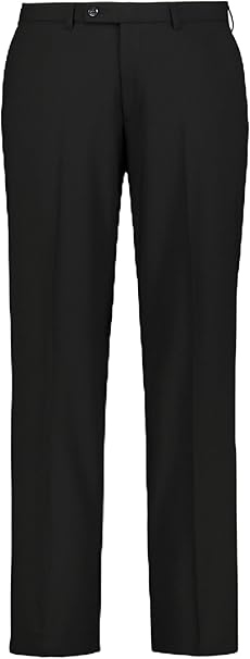 JP1880 Pánské Elegantní Kalhoty S Rovnou Nohavicí, Černé 62 Jxd