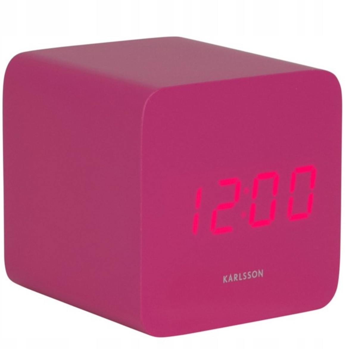 Elektronický stolní budík růžový, stojící, do ložnice Spry Round