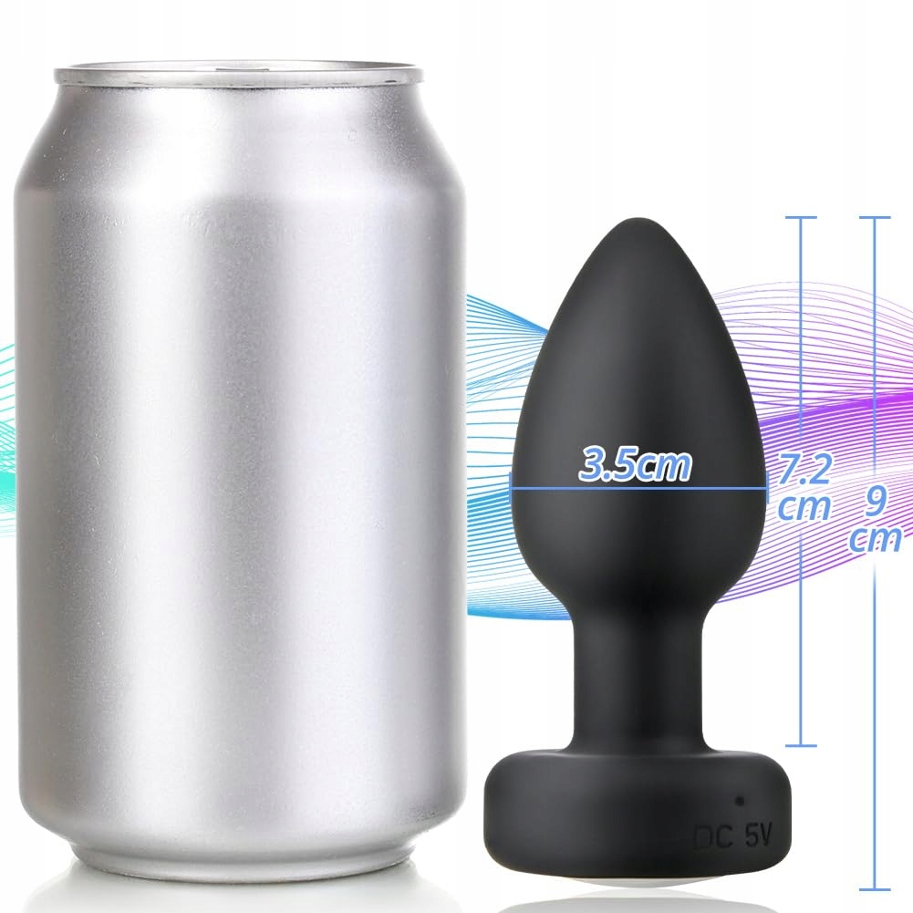 LUMINOUS Silikonowy Wibrujący Korek Analny z Pilotem Dla Mężczyzn i Kobiet — miniatura 4