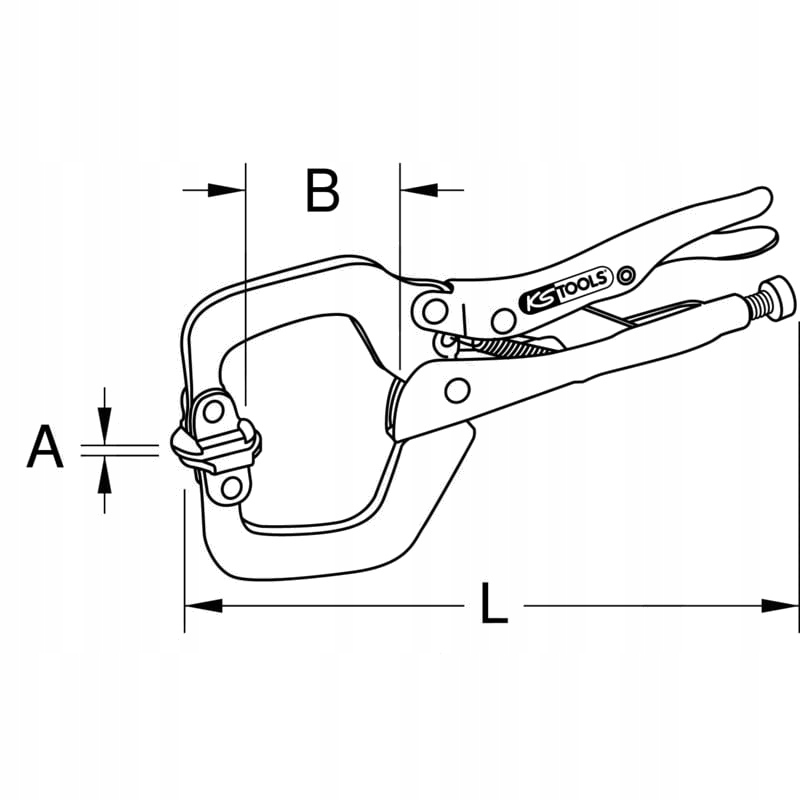 KS Tools Szczypce Chwytne Z Klamrą Spawalniczą Marka KS Tools