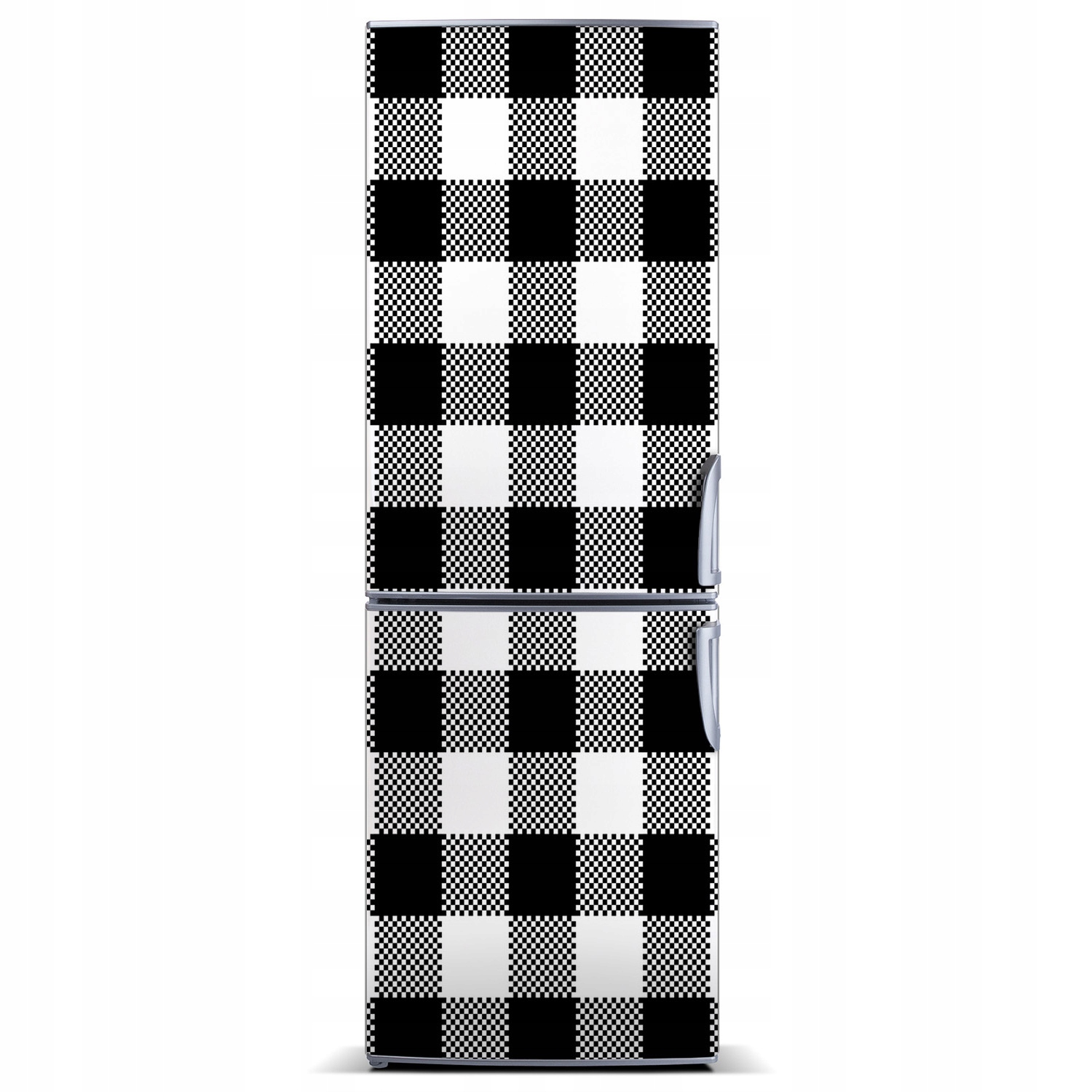 

Magnes Tapeta na lodówkę Czarno-biała krata 60x180