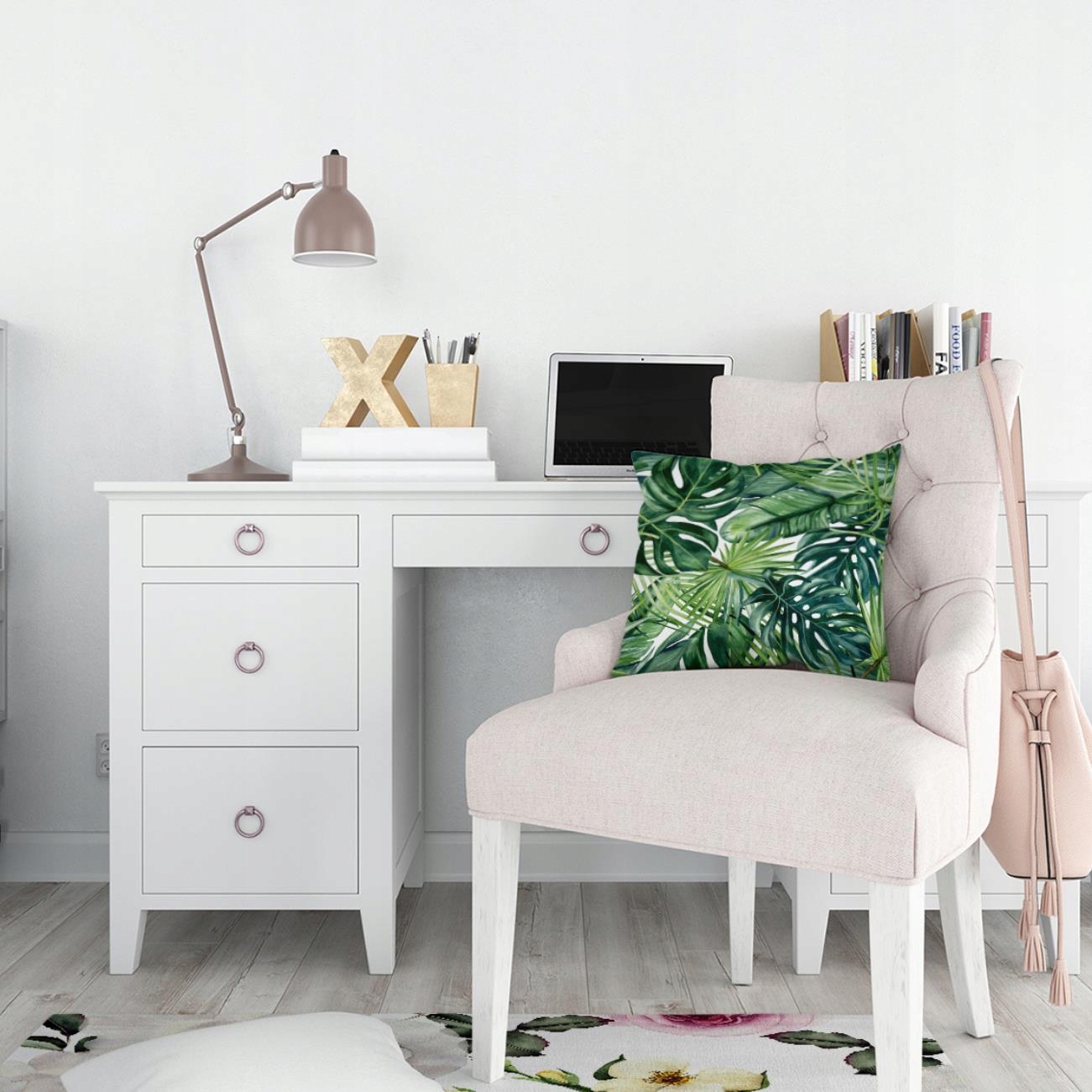 POSZEWKA NA PODUSZKĘ LIŚCIE MONSTERA 40x40 JASIEK 070 Wzór dominujący Inny wzór