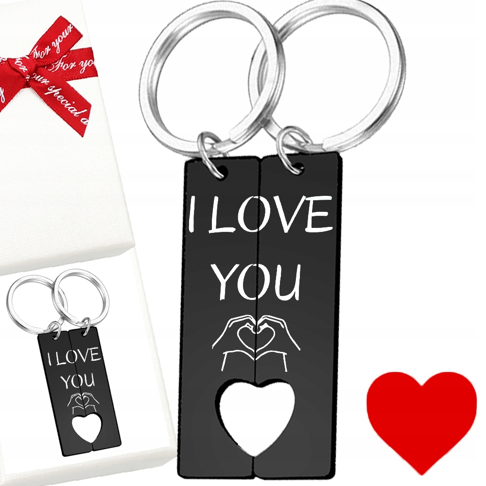 PREZENT NA WALENTYNKI DWA BRELOCZKI GRAWER WZORY