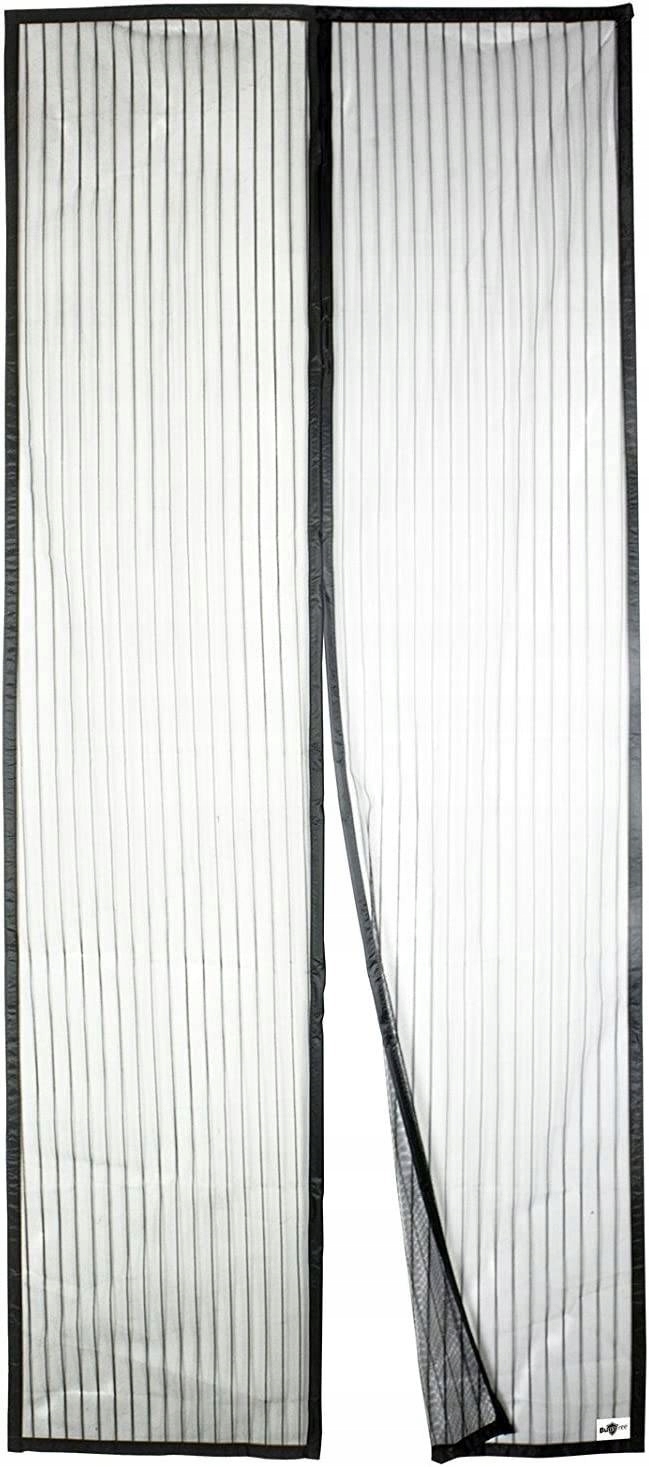 Moskitiera do drzwi 80 cm x 200 APALUS MAGNETYCZNA CZARNA ZASŁONA DO DRZWI