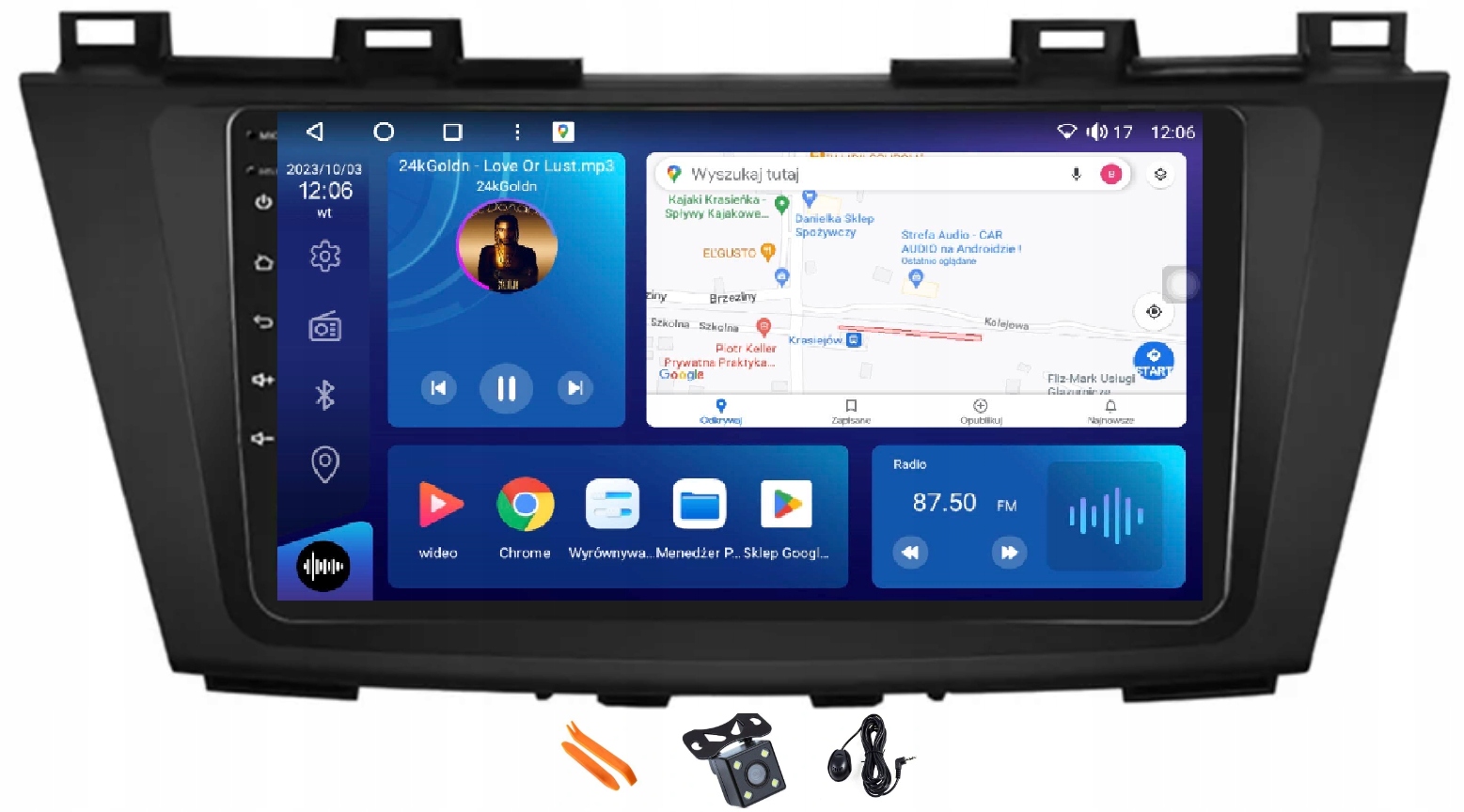 Rádio Android Navigácia VQ230 Qled Carplay Lte Gps Dsp Mazda 5 2010-2015
